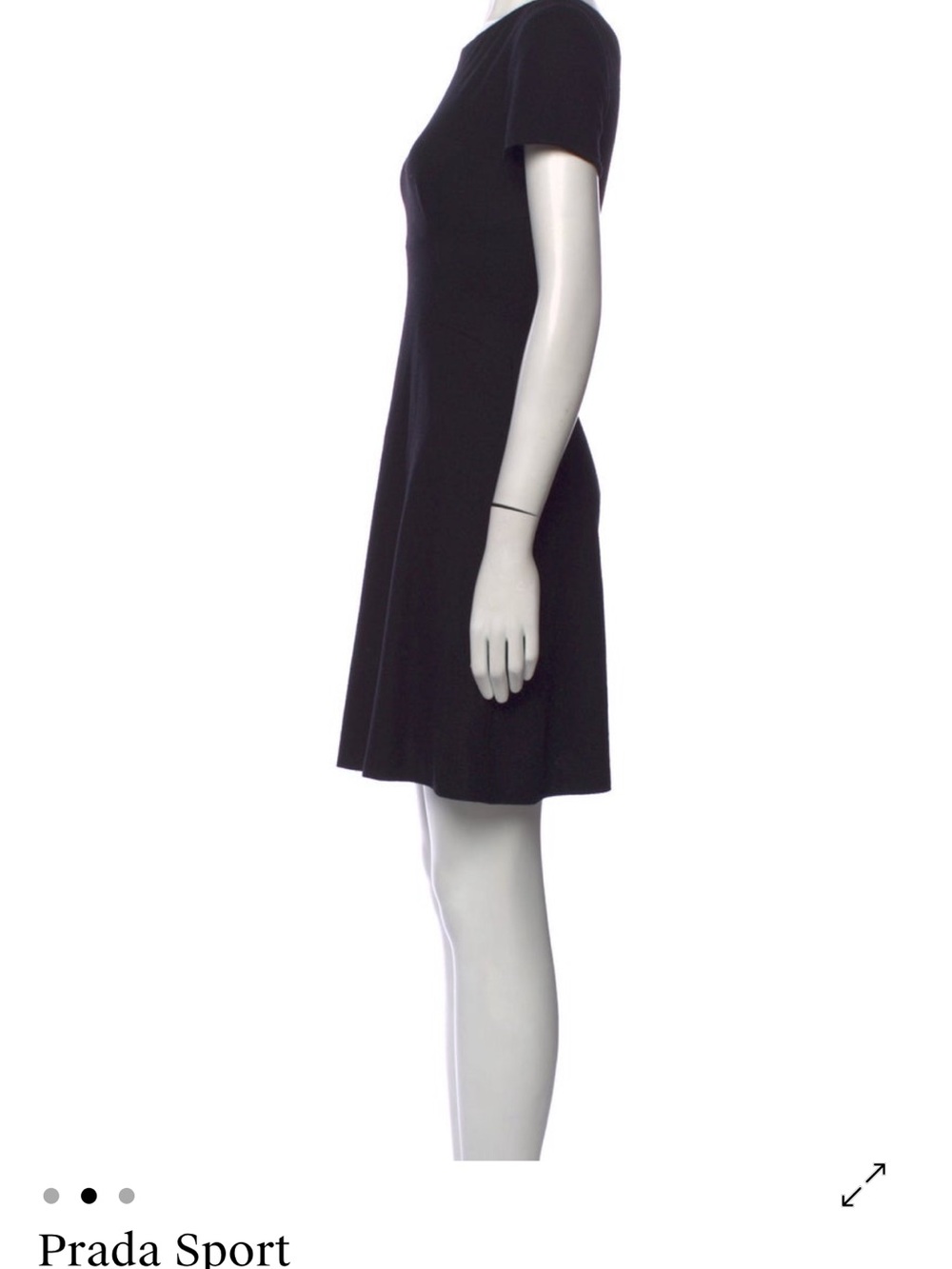 Prada Black Short-Sleeve Mini Dress - Picture 3 of 3